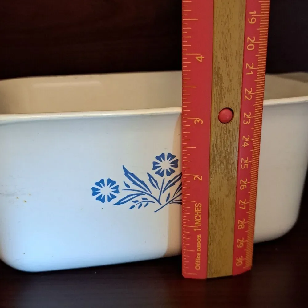Vintage Corning Ware Blue Cornflower P-4-B 70s Hologram Stamp Bakeware